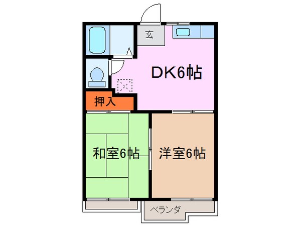 コーポ藤塚の物件間取画像